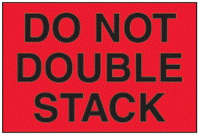Do Not Double Stack Labels - Red