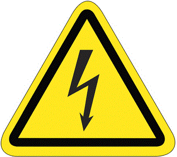 2.25" Triangle - Electric Shock Durable Safety Label
