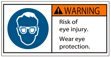 Risk of Eye Injury Durable Safety Label