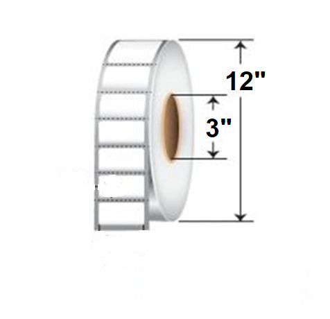 12" OD Blank Thermal Transfer Labels