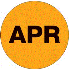 "APR" (Fluorescent Orange) Months of the Year Labels
