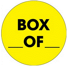 BOX_OF_ Fluorescent Yellow Labels