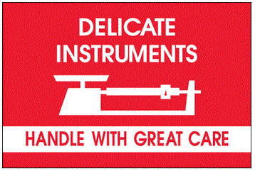 Delicate Instrurments - Handle With Great Care Labels