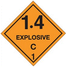 "Explosive - 1.4C - 1 Labels