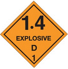 "Explosive - 1.4D - 1 Labels