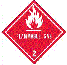 "Flammable Gas - 2" Labels