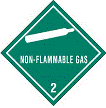 "Non-Flammable Gas - 2" Labels