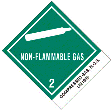 "Compressed Gas, N.O.S." Labels