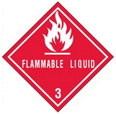"Flammable Liquids - 3" Labels