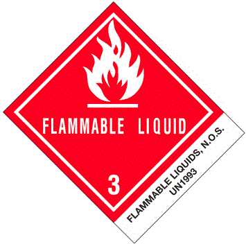 "Flammable Liquids, N.O.S." Labels