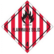 "Flammable Solid - 4" Labels