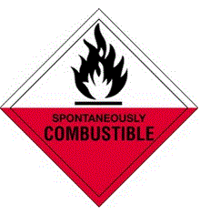 "Spontaneously Combustible" Labels