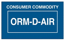 "Consumer Commodity ORM-D-AIR" Labels