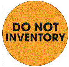 DO NOT INVENTORY Fluorescent Orange Labels