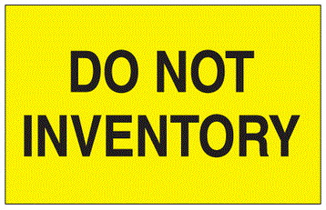 Do Not Inventory Fluorescent Yellow Labels