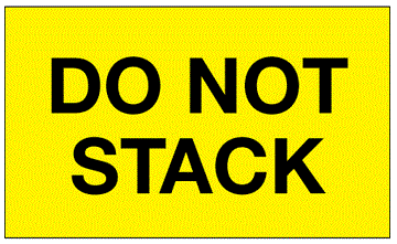 Do Not Stack Fluorescent Yellow Labels