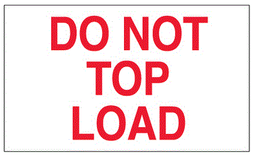 Do Not Top Load Labels