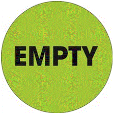 EMPTY Fluorescent Green Labels