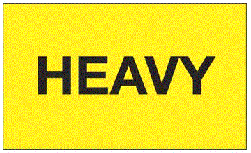 Heavy Fluorescent Yellow Labels