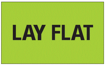 Lay Flat Fluorescent Green Labels