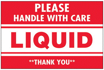 Please Handle With Care - Liquid - Thank You Labels