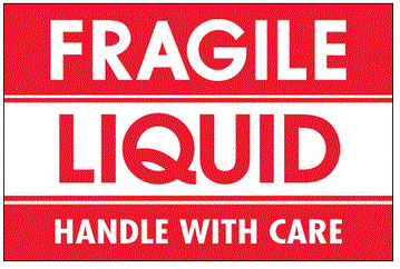 Fragile - Liquid - Handle With Care Labels