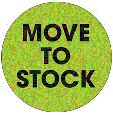 MOVE TO STOCK Fluorescent Green Labels