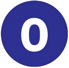 "0" (Dark Blue) Number Labels