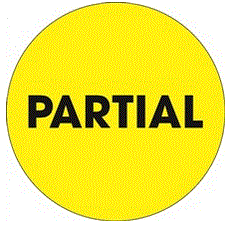 PARTIAL Fluorescent Yellow Labels