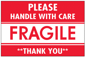 Fragile Please Handle With Care Thank You Labels