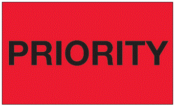 Priority Fluorescent Red Labels