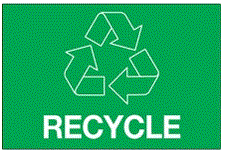 Green Rectangle "Recycle" Labels
