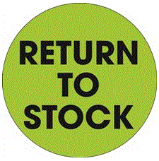 RETURN TO STOCK Fluorescent Green Labels