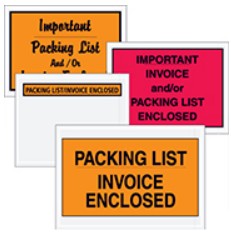 Packing List Envelopes