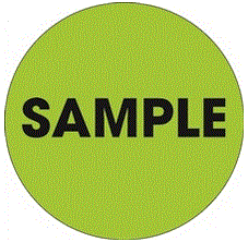 SAMPLE Fluorescent Green Labels