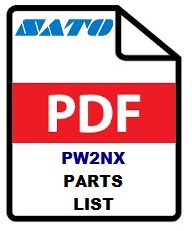 Sato PW2NX Parts List