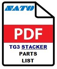 Sato TG3 Stacker Parts List
