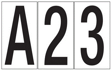 Vinyl Letters and Numbers Labels